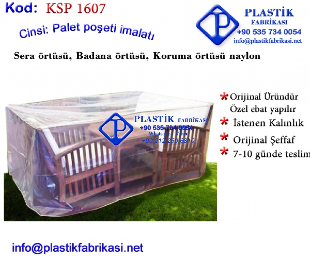 Palet Poşeti imalatı 1607 Plastik Poşet Asetat PP Pvc Pet Şeffaf Sızdırmaz Kap