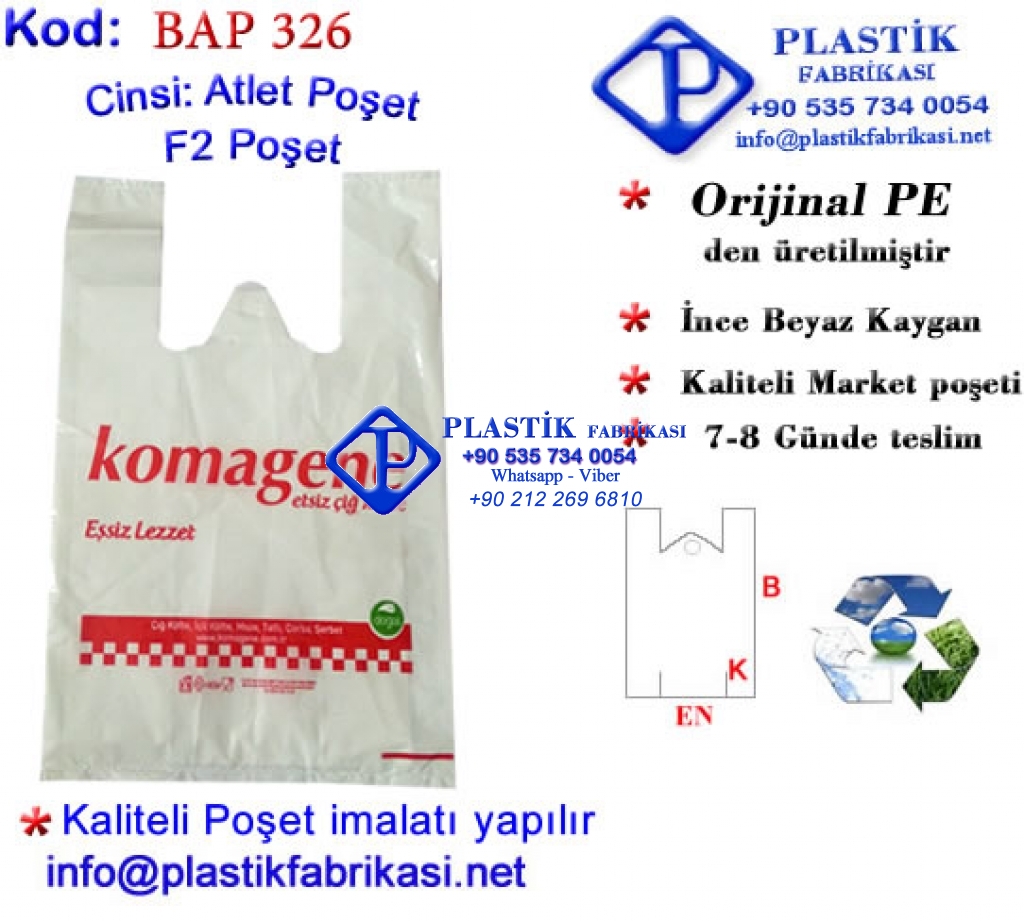Özel Baskılı Market Poşeti 326 Plastik Poşet Asetat PP Pvc Pet Şeffaf Sızdırmaz Kap