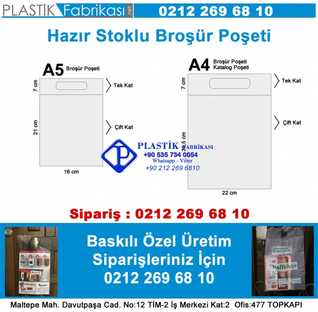 Broşür Poşeti A5 -16x21+5 cm Plastik Poşet Asetat PP Pvc Pet Şeffaf Sızdırmaz Kap