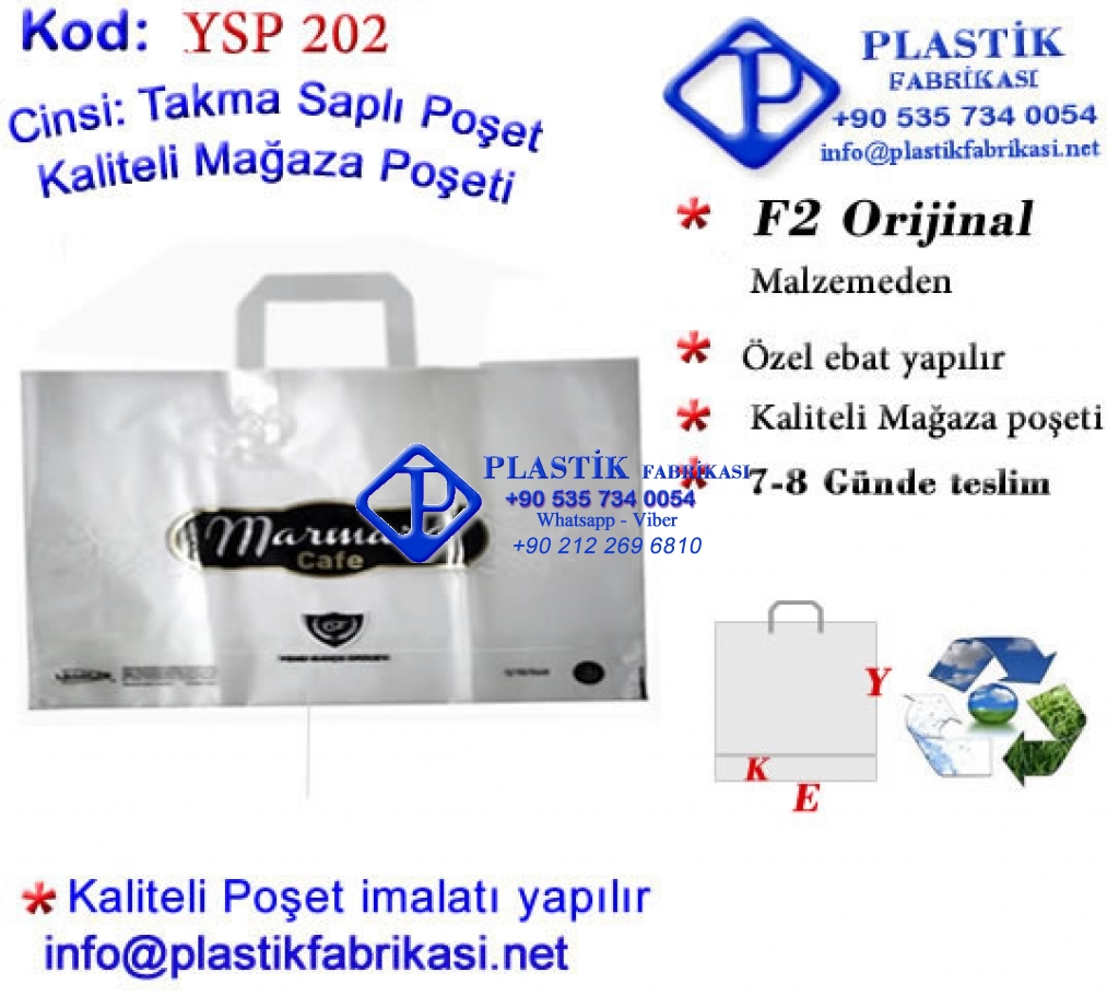 Baskılı Yumuşak Saplı Poşet 202 Plastik Poşet Asetat PP Pvc Pet Şeffaf Sızdırmaz Kap